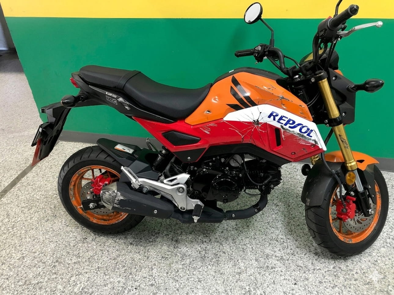 Motorcycle restoration before and after